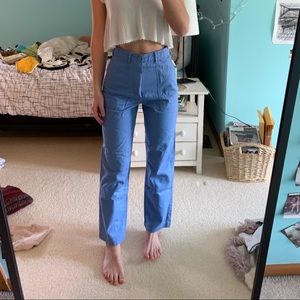 blue high waisted pant